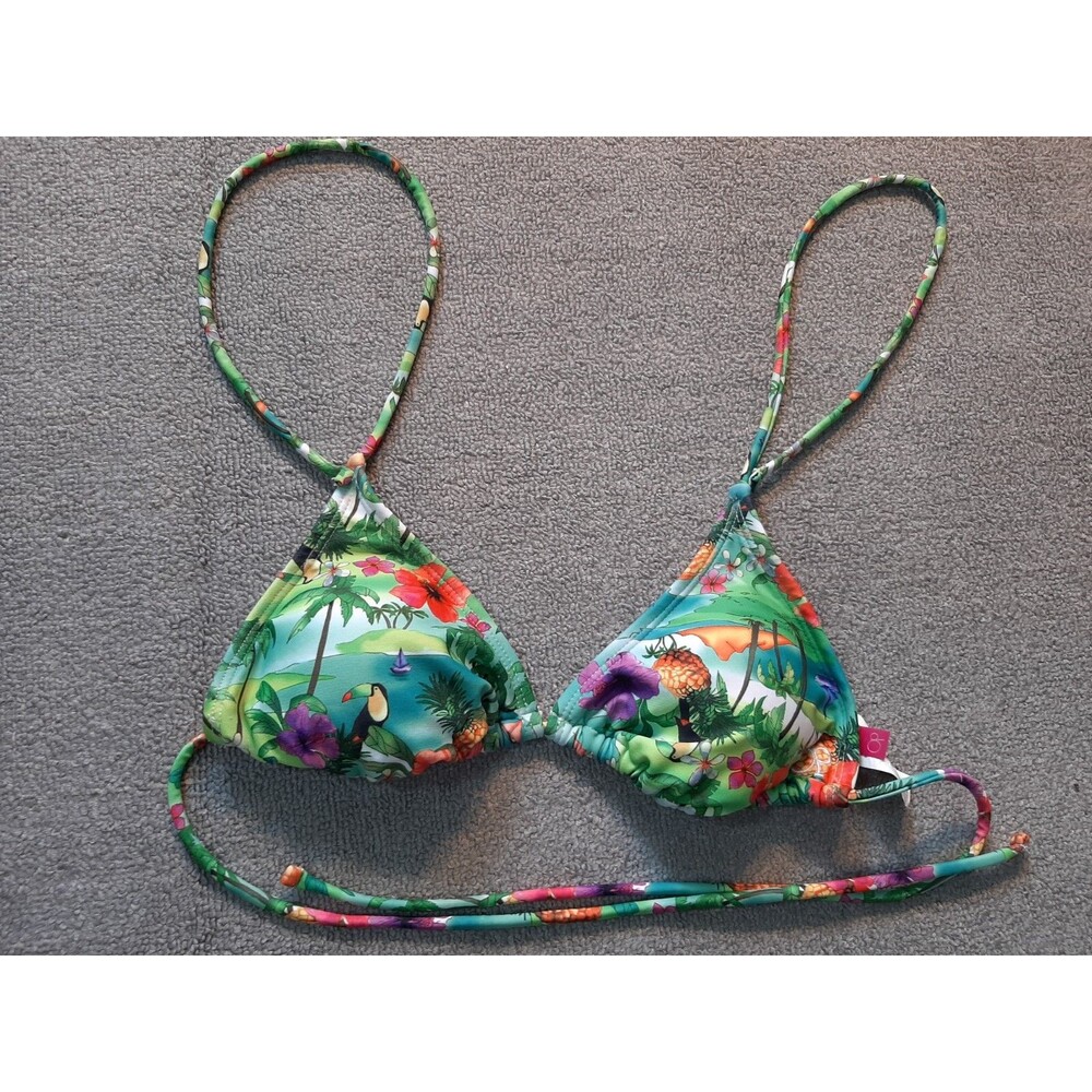 OP Bikini Top Juniors Girls Small (3-5) Tropical design